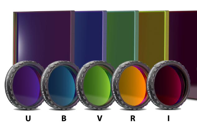 Typical set of telescope lens filters